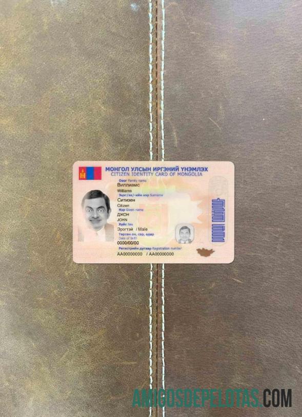 Mongolia ID olhar de foto frente exemplo